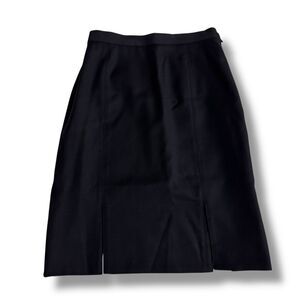 Escada Margaretha Ley Vintage Wool Skirt EU 36 US 4 Archive Tailored Black
